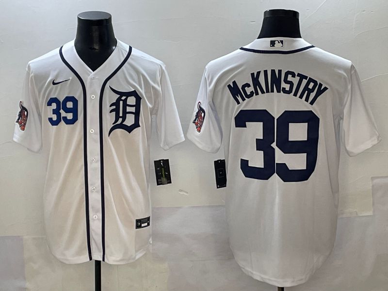 Men 2025 Detroit Tigers #39 Mckinstry White Game Nike MLB Jersey style 4->detroit tigers->MLB Jersey